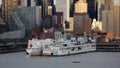 Manhattan West Side waterfront, Hospital ship USNS COMFORT docked at Pier 90 Royalty Free Stock Photo