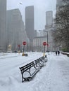 Manhattan in the winter, New York City, USA. Royalty Free Stock Photo