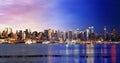 Manhatten Midtown from Day to Night Royalty Free Stock Photo