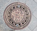 Manhole cover, Berlin Royalty Free Stock Photo