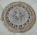 Manhole Cover at Berlin Royalty Free Stock Photo