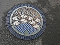 Manhole cover, Himeji, Japan
