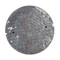 Manhole cover isolated Royalty Free Stock Photo