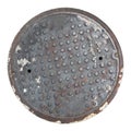 Manhole cover isolated Royalty Free Stock Photo