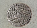 Manhole cover in New York City Royalty Free Stock Photo