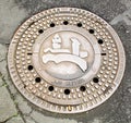 Manhole cower Royalty Free Stock Photo