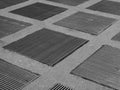 Manhole grid industrial background Royalty Free Stock Photo