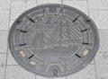 Manhole on the ground of Japan Yokohama City