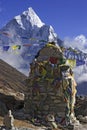 Mani stone in the Himalaya