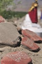 Mani stone at the Lamayuru Monastery in Ladakh