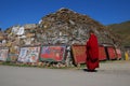 Mani stone wall in Tibet