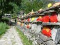 Mani wall in Thoche, Nepal