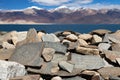 Mani wall and Tso Moriri lake - Ladakh - india