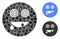 Maniac Smiley Composition Icon of Spheric Items