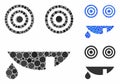 Maniac smiley Mosaic Icon of Round Dots