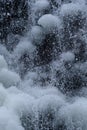 Maniava Waterfall in winter Royalty Free Stock Photo