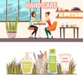 Manicure Banners Set Royalty Free Stock Photo