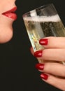 Manicure Champagne Royalty Free Stock Photo