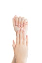 Manicure concept. Perfect woman hands isolated