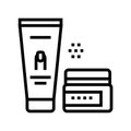 manicure cream cosmetics line icon vector illustration Royalty Free Stock Photo