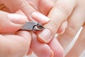 Manicure, cuticle cut Royalty Free Stock Photo