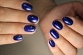 Manicure design blue sky Royalty Free Stock Photo