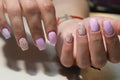 Manicure design nail polish gel Royalty Free Stock Photo