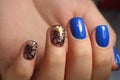Manicure design nail polish gel Royalty Free Stock Photo
