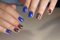 Manicure design nail polish gel Royalty Free Stock Photo