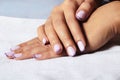 Manicure.female hands.beauty salon.shellac polish