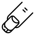 Manicure finger icon, outline style