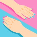 Manicure Isometric Background