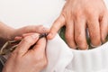 Manicure man close-up Royalty Free Stock Photo