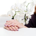 Manicure and orchid