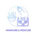 Manicure and pedicure concept icon