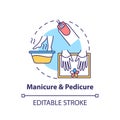 Manicure and pedicure concept icon