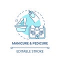 Manicure and pedicure concept icon