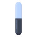 Manicure pill icon, cartoon style