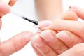 Manicure procedure, macro