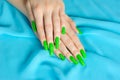 Manicure on real nails Royalty Free Stock Photo