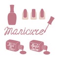 Manicure salon label.