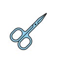 Manicure scissors color icon