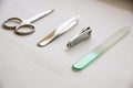 Manicure set, manicure tools Royalty Free Stock Photo