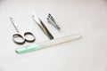 Manicure set, manicure tools Royalty Free Stock Photo