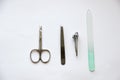 Manicure set, manicure tools Royalty Free Stock Photo