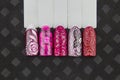Manicure templates on black 9 Royalty Free Stock Photo