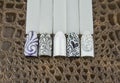 Manicure templates on brown 9 Royalty Free Stock Photo