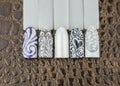 Manicure templates on brown 8 Royalty Free Stock Photo