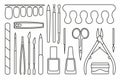 Manicure tools Icons Royalty Free Stock Photo