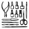 Manicure tools set Royalty Free Stock Photo